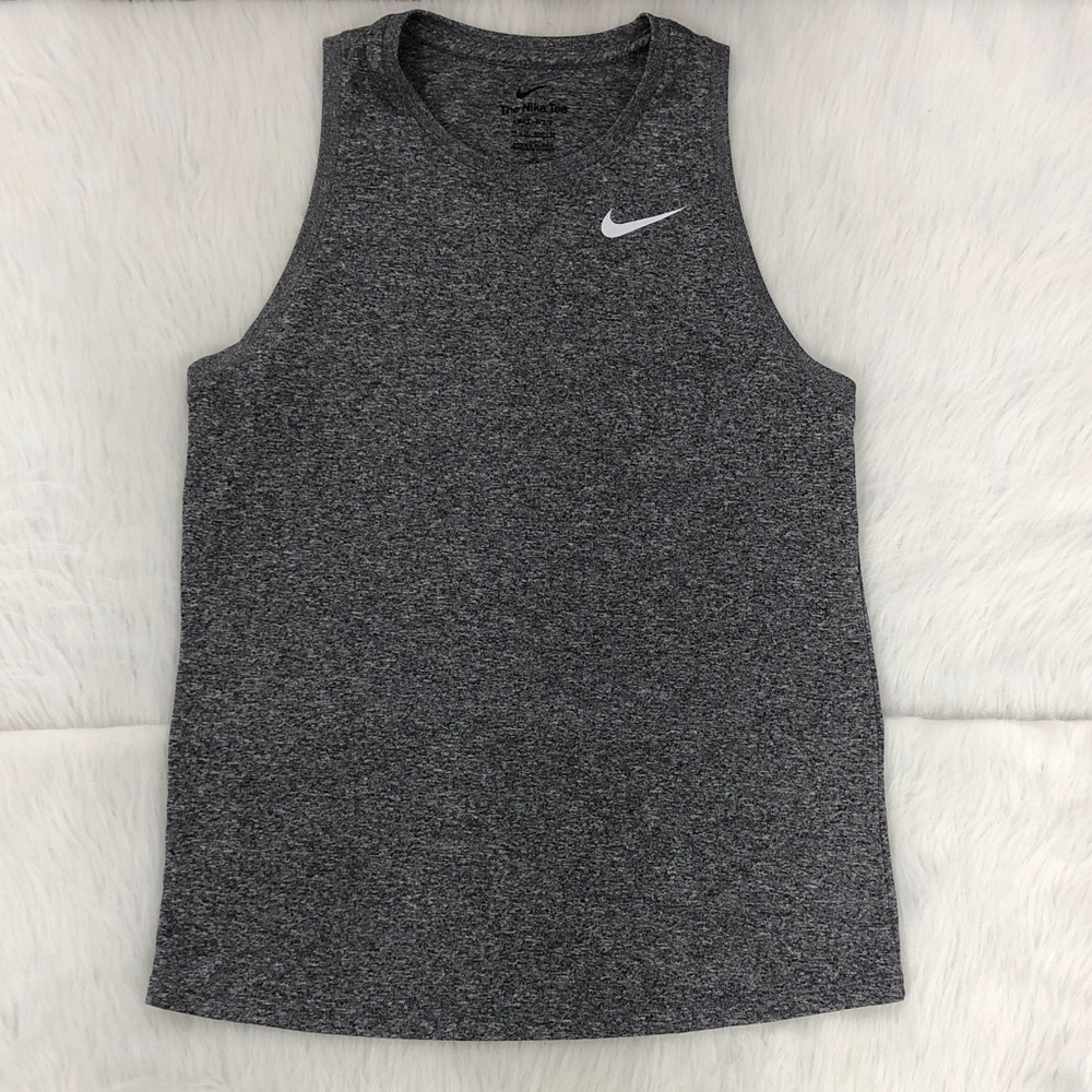 Nike DRI-FIT Gray Heathered Athletic Tank Top